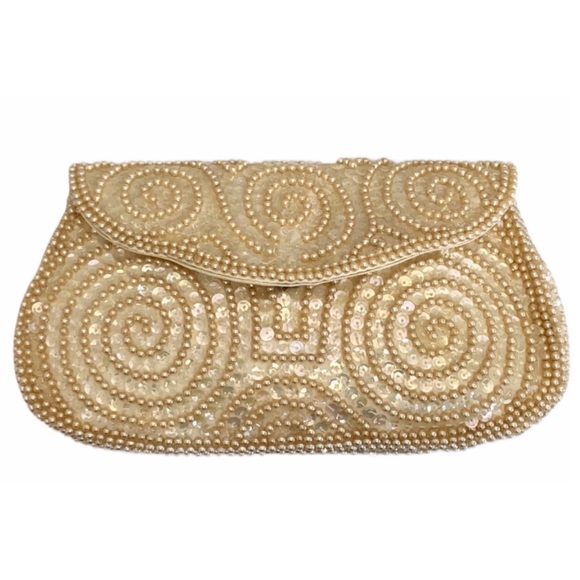 Vintage Beaded Sequin Clutch By David’s Japan